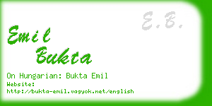 emil bukta business card